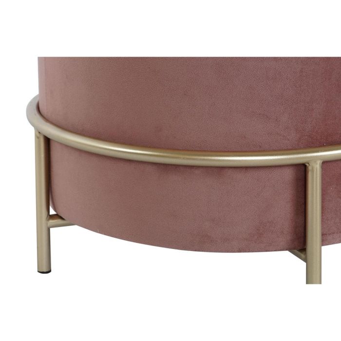 Reposapies Glam DKD Home Decor Rosa Dorado 48 x 47 x 48 cm 1 Reposapies Glam DKD Home Decor Rosa Dorado 48 x 47 x 48 cm 1