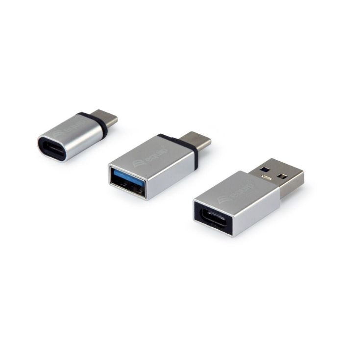 EQUIP PACK ADAPTADORES USB-C OTG USB-C MACHO A USB-A / MICRO USB HEMBRA Y USB-A MACHO A USB-C HEMBRA