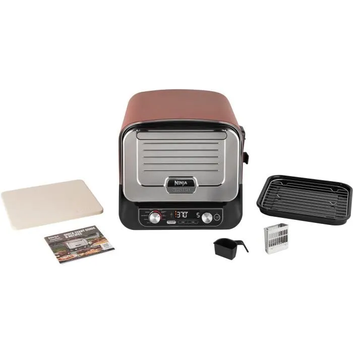 Ninja OO101EU Horno Eléctrico Exterior Woodfire, Pizzaofen y Smoker, Parrilla, Electricidad + Carbón, 2400 W 2 Ninja OO101EU Horno Eléctrico Exterior Woodfire, Pizzaofen y Smoker, Parrilla, Electricidad + Carbón, 2400 W 2