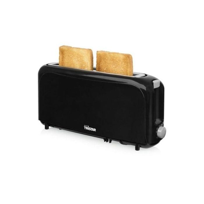 Tristar BR-1059PR Tostador Ranura Larga 900W Negro 2 Rebanadas, 6 Ajustes, Descongelar, Recalentar, Cancelar, Bandeja Recogemigas Tristar BR-1059PR Tostador Ranura Larga 900W Negro 2 Rebanadas, 6 Ajustes, Descongelar, Recalentar, Cancelar, Bandeja Recogemigas