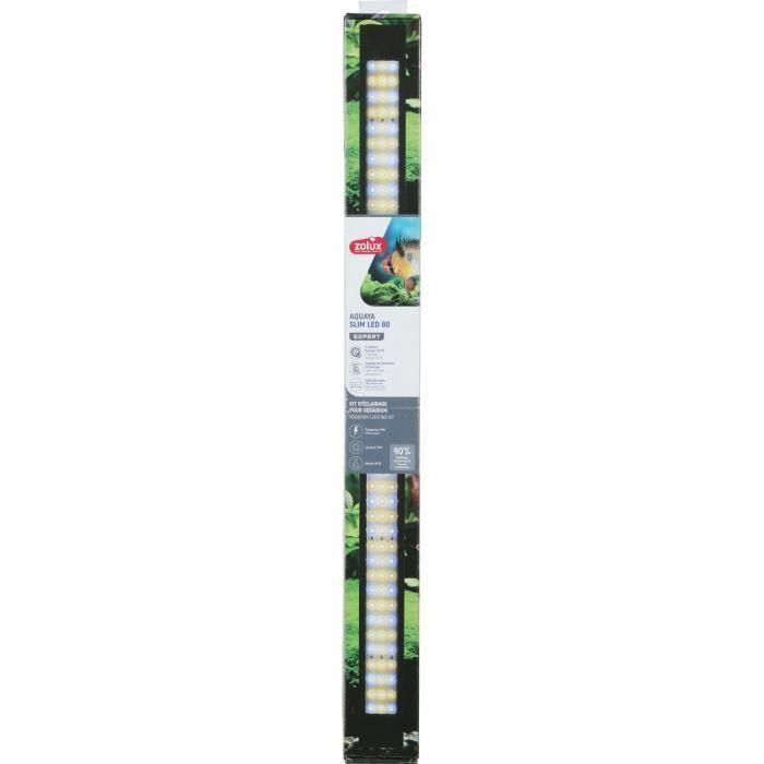 Tira de iluminación - Zolux - LED delgado regulable - Ajustable y adaptable como reemplazo de un tubo de neón T8 o T5 - 80 cm Tira de iluminación - Zolux - LED delgado regulable - Ajustable y adaptable como reemplazo de un tubo de neón T8 o T5 - 80 cm