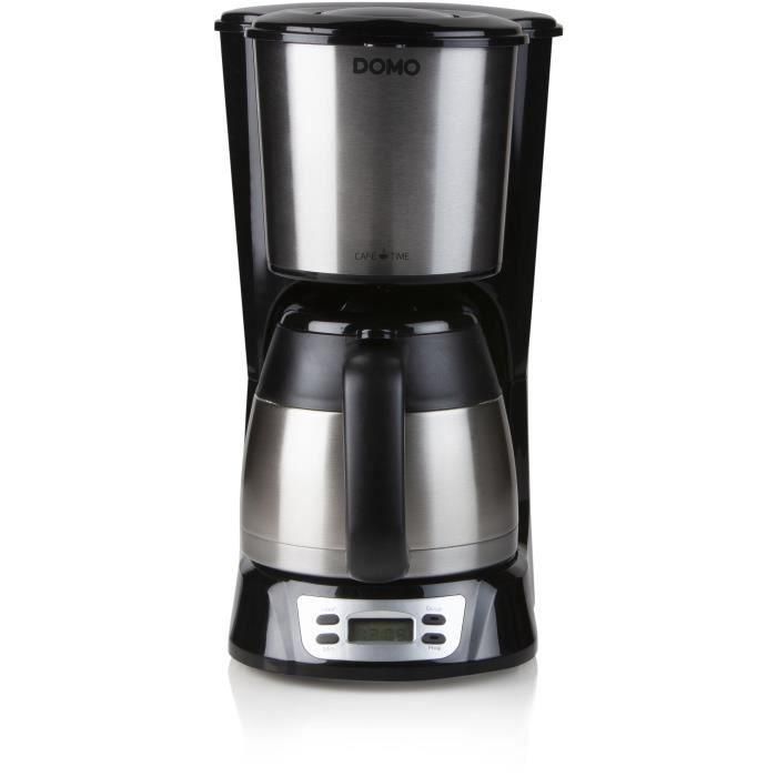 Domo DO709K Cafetera de filtro 1000W, 1L, 8 tazas, Pantalla LCD, Temporizador 24h, Acero inoxidable 2 Domo DO709K Cafetera de filtro 1000W, 1L, 8 tazas, Pantalla LCD, Temporizador 24h, Acero inoxidable 2