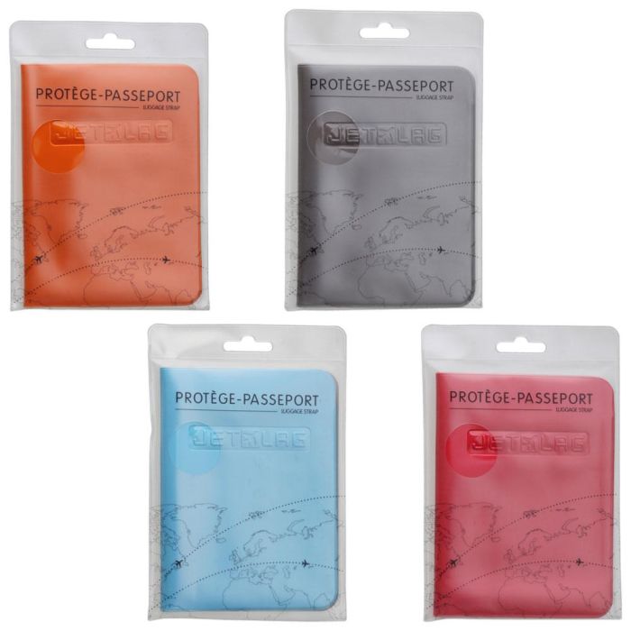 Jet Lag Funda Pasaporte 13,5x21 cm PVC brillante, resistente al agua, colores surtidos 2