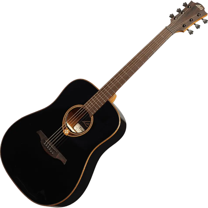 LAG Tramontane 118 Guitarra Acústica Dreadnought Negra Brillante 3