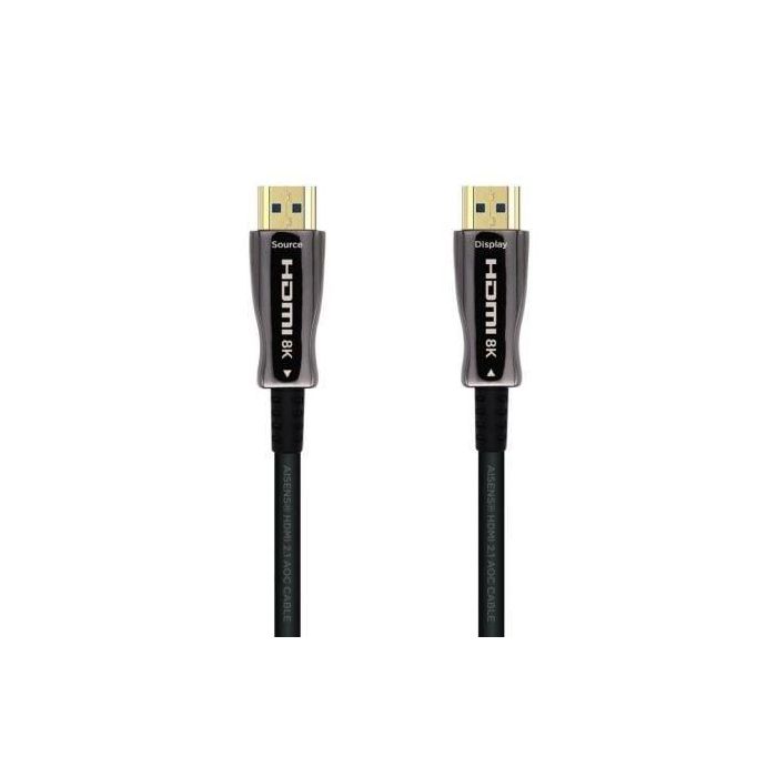 AISENS - CABLE HDMI V2.1 AOC ULTRA ALTA VELOCIDAD / HEC 8K@60HZ 4K@120HZ 4:4:4 48GBPS, A/M-A/M, NEGR AISENS - CABLE HDMI V2.1 AOC ULTRA ALTA VELOCIDAD / HEC 8K@60HZ 4K@120HZ 4:4:4 48GBPS, A/M-A/M, NEGR