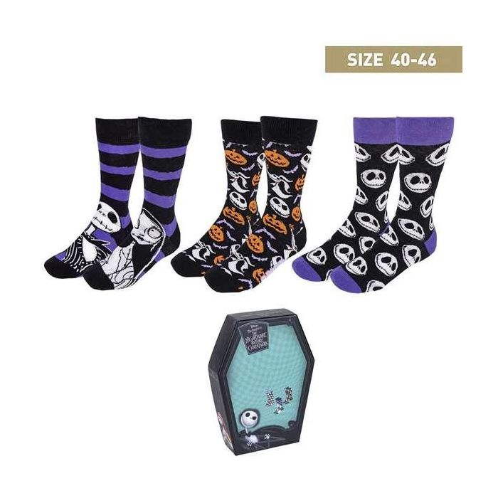 Pack Calcetines 3 Piezas Nightmare Before Christmas Talla T.U.(40-46) 3 Pack Calcetines 3 Piezas Nightmare Before Christmas Talla T.U.(40-46) 3