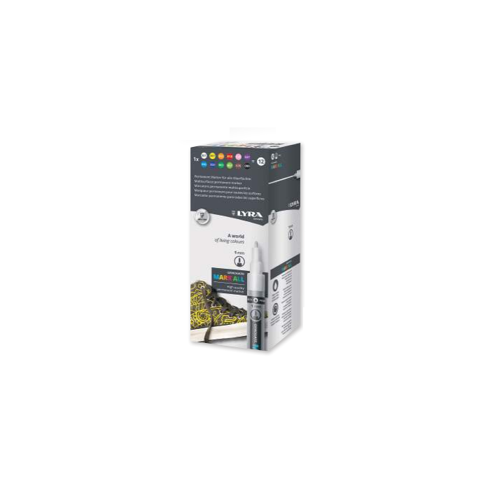 Marcador Permanente Lyra Graduate Mark All Conico 1,0 Mm. Surtido Estuche De 12 2 Marcador Permanente Lyra Graduate Mark All Conico 1,0 Mm. Surtido Estuche De 12 2