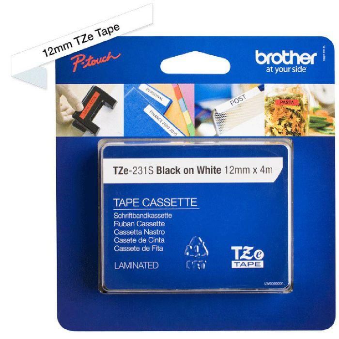 Brother Tze-231S Label-Making Tape Black On White 3 Brother Tze-231S Label-Making Tape Black On White 3