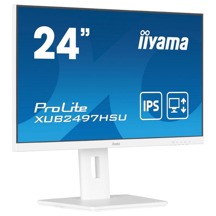 iiyama ProLite XUB2497HSU-W2 Monitor 23.8 Pulgadas Full HD IPS 1ms 100Hz HDMI DisplayPort USB VESA Altura Ajustable Blanco 7