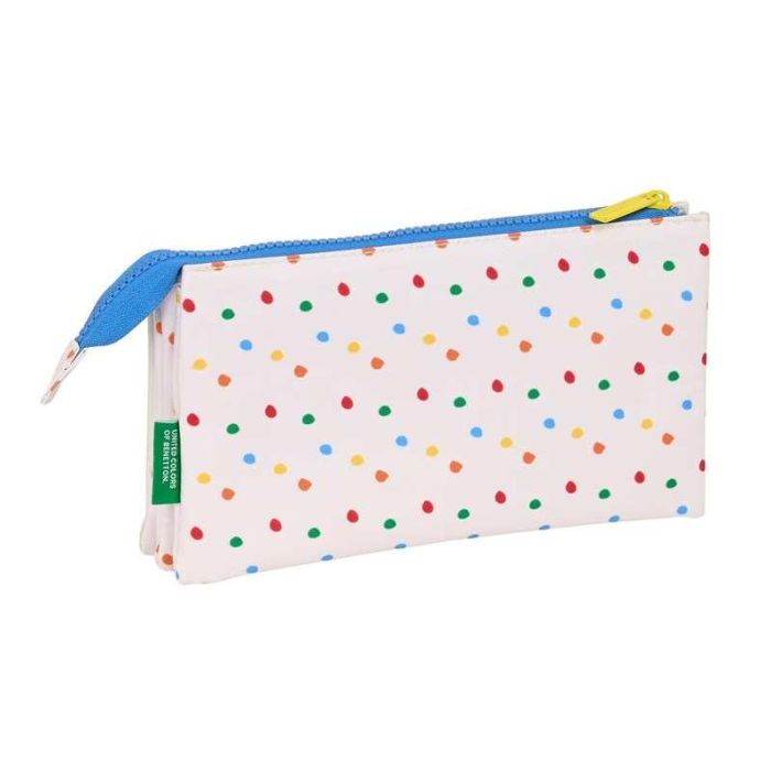 Portatodo Triple Benetton Topitos Blanco (22 x 12 x 3 cm) 1 Portatodo Triple Benetton Topitos Blanco (22 x 12 x 3 cm) 1