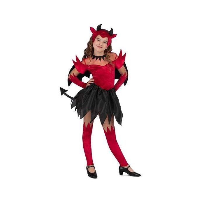 Disfraz diablesa tocado, alas, vestido con cola, guantes y calientapiernas talla 7-9 y 4 Disfraz diablesa tocado, alas, vestido con cola, guantes y calientapiernas talla 7-9 y 4
