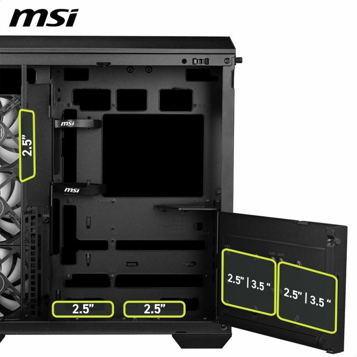 Caja Semitorre ATX MSI MAG PANO 100R PZ Negro 19 Caja Semitorre ATX MSI MAG PANO 100R PZ Negro 19