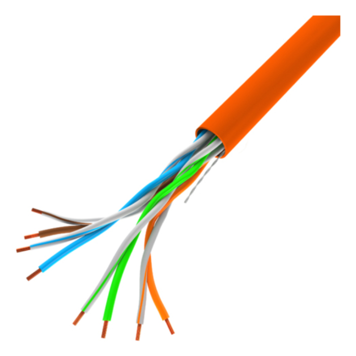 Lanberg Cable de Red UTP Cat5e 100Mb 305 Metros Cobre CCA Naranja AWG 24