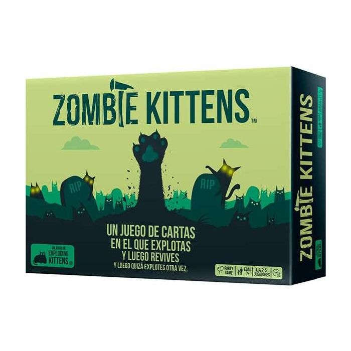 Exploding Kittens Zombie Kittens | Juego de Cartas, Edición Independiente y Compatible | Español, 2-5 Jugadores, +7 años, 15 min Exploding Kittens Zombie Kittens | Juego de Cartas, Edición Independiente y Compatible | Español, 2-5 Jugadores, +7 años, 15 min