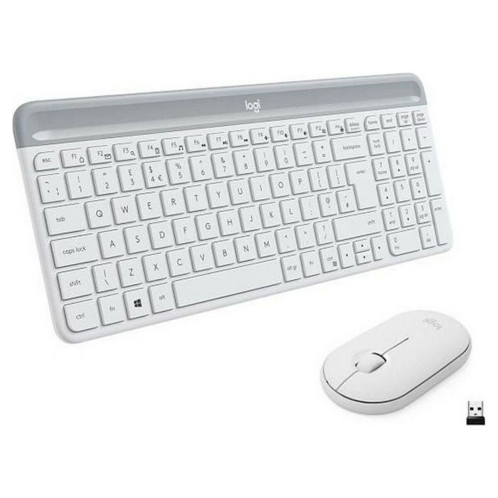 Teclado y Ratón Logitech MK470 Blanco Francés AZERTY 1 Teclado y Ratón Logitech MK470 Blanco Francés AZERTY 1