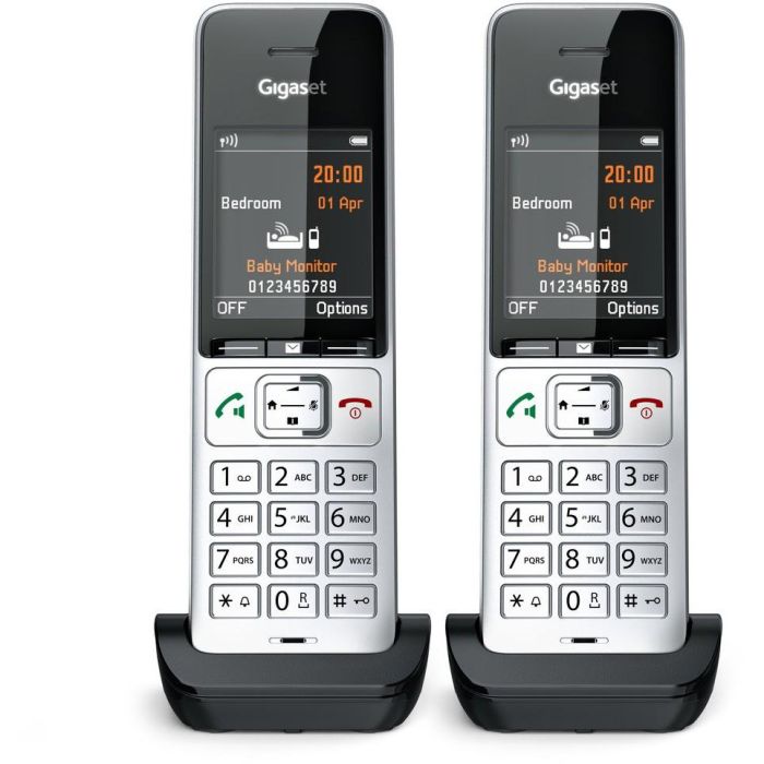 Gigaset COMFORT 500HX duo Teléfono DECT/analógico Inalámbrico Conexión por Cable Altavoz Negro Plata 2 Terminales 14