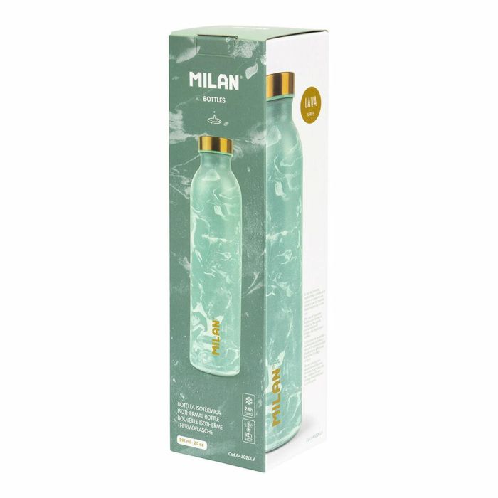 Botella Portaliquidos Milan Acero Inoxidable Serie Lava Verde 350 mL 1