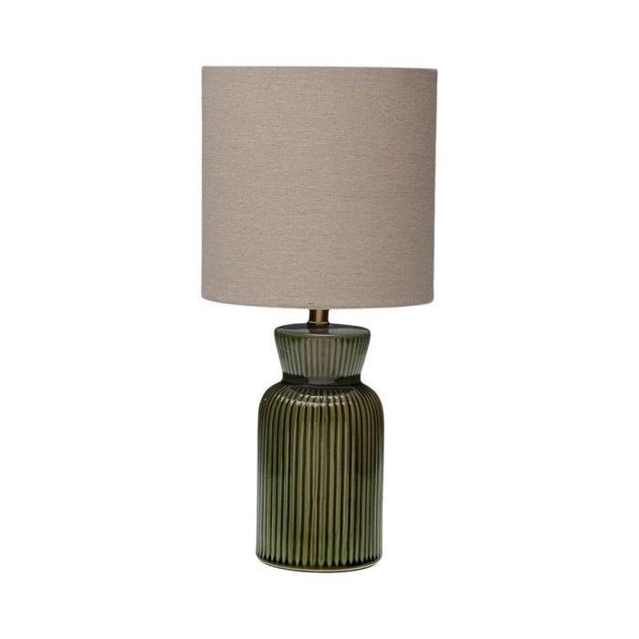 Lámpara Sumba Verde Versa 18x39 cm - Cerámica y Textil (2 Unidades) 1 Lámpara Sumba Verde Versa 18x39 cm - Cerámica y Textil (2 Unidades) 1