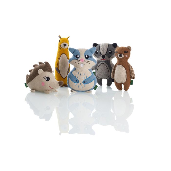 Hunter Fyn Juguete Tejón 20 cm para Mascotas, con Chirriador Interno, Fabricado con Lana y Poliéster Reciclado, Muy Suave 2