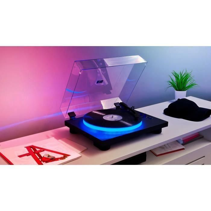 Tocadiscos - BIGBEN INTERACTIVE - Plato iluminado - Transmisión por correa - Bluetooth - Efectos de luz 4 Tocadiscos - BIGBEN INTERACTIVE - Plato iluminado - Transmisión por correa - Bluetooth - Efectos de luz 4