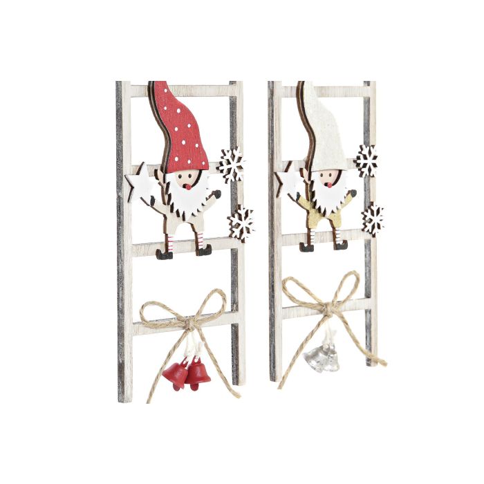 DKD Home Decor Decoración Colgante de Navidad Tradicional de Madera, Blanco Rojo, 1x22x7 cm - 12 Unidades Surtidas Aleatoriamente 2 DKD Home Decor Decoración Colgante de Navidad Tradicional de Madera, Blanco Rojo, 1x22x7 cm - 12 Unidades Surtidas Aleatoriamente 2