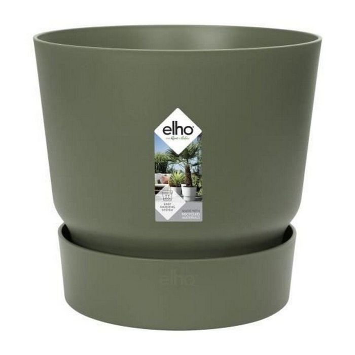 Elho Greenville 40 Macetero Redondo Exterior Ø 39 x H 36,8 cm Verde hoja, Plástico 100% Reciclado, Resistente a Heladas con Depósito de Agua 5 Elho Greenville 40 Macetero Redondo Exterior Ø 39 x H 36,8 cm Verde hoja, Plástico 100% Reciclado, Resistente a Heladas con Depósito de Agua 5