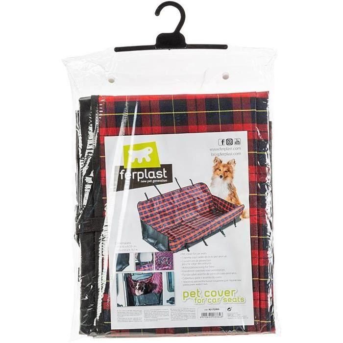 Funda protectora para asiento de coche - FERPLAST - Negro / Rojo 5 Funda protectora para asiento de coche - FERPLAST - Negro / Rojo 5