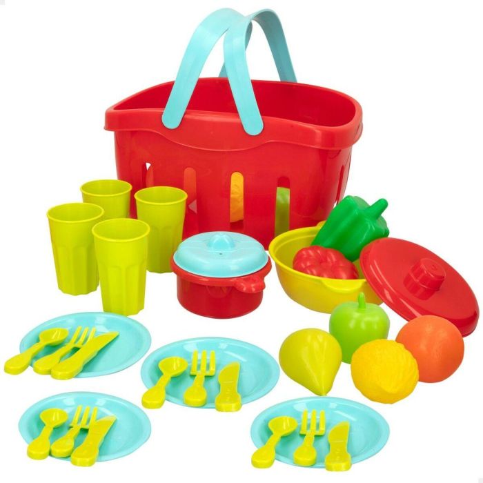 Set de Alimentos de Juguete Colorbaby Menaje y utensilios de cocina 36 Piezas (12 Unidades) 6