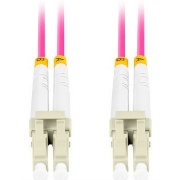 LANBERG FO-LULU-MD41-0005-VT Cable de Fibra Óptica LC a LC/UPC OM4 0,5 m Violeta