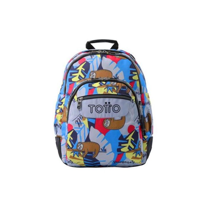 Totto Mochila Rayol Lazel MA04ECO002-2416N-6YB, Escolar, 33x44x13.5 cm, 19.6L, Lona RPET, Estampado