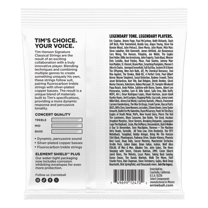 ERNIEBALL Juego Clásica Tim Henson Signature Medium Cuerdas para Guitarra 1