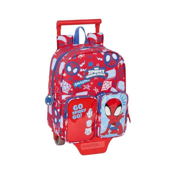 Mochila Safta Con Carro 805 Bolsillos Frontales Spidey Rescue 270x220x100 mm Mochila Safta Con Carro 805 Bolsillos Frontales Spidey Rescue 270x220x100 mm