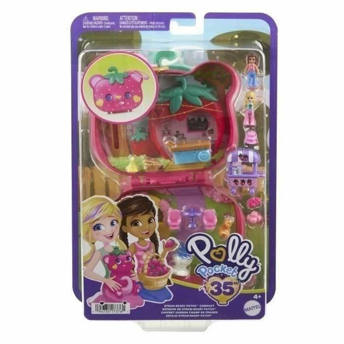Polly Pocket HRD35 Caja Compacta Mini Muñeca, Temática Oso Fresa 2 Polly Pocket HRD35 Caja Compacta Mini Muñeca, Temática Oso Fresa 2