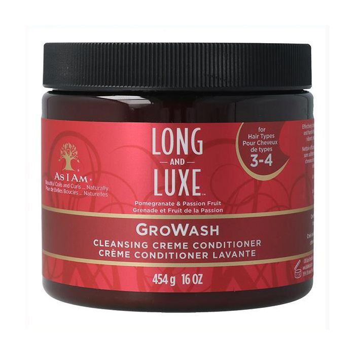 As I Am Acondicionador Con Aclarado Limpiador Long And Luxe Growash 454G/16Oz As I Am Acondicionador Con Aclarado Limpiador Long And Luxe Growash 454G/16Oz