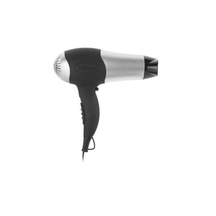 Tristar HD-2322 Secador de Pelo Profesional 2000W Negro y Plata con Accesorios Difusor y Boquilla Estrecha Control de Temperatura y Golpe de Frío Cable 1.7m