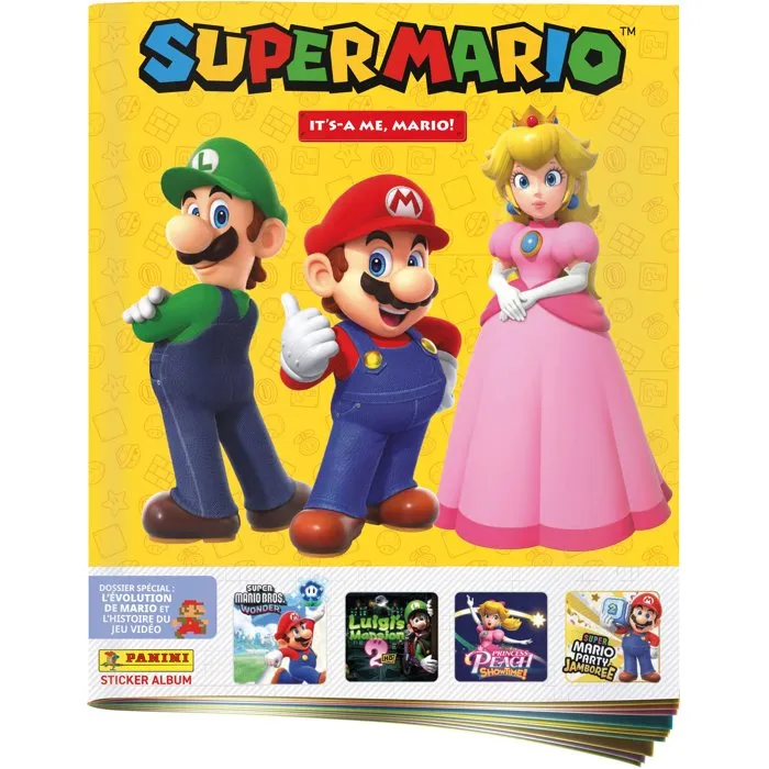 Panini Pack de Inicio Álbum Super Mario 2 con 3 Sobres y 1 Carta de Edición Limitada AACBC25284