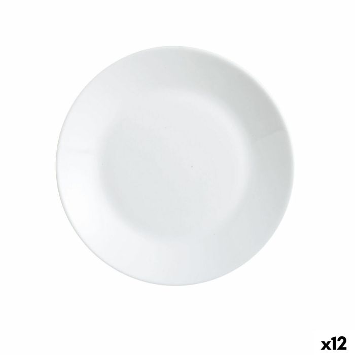 Plato de Postre Luminarc Zelie Blanco Vidrio Ø 18 cm (12 Unidades)