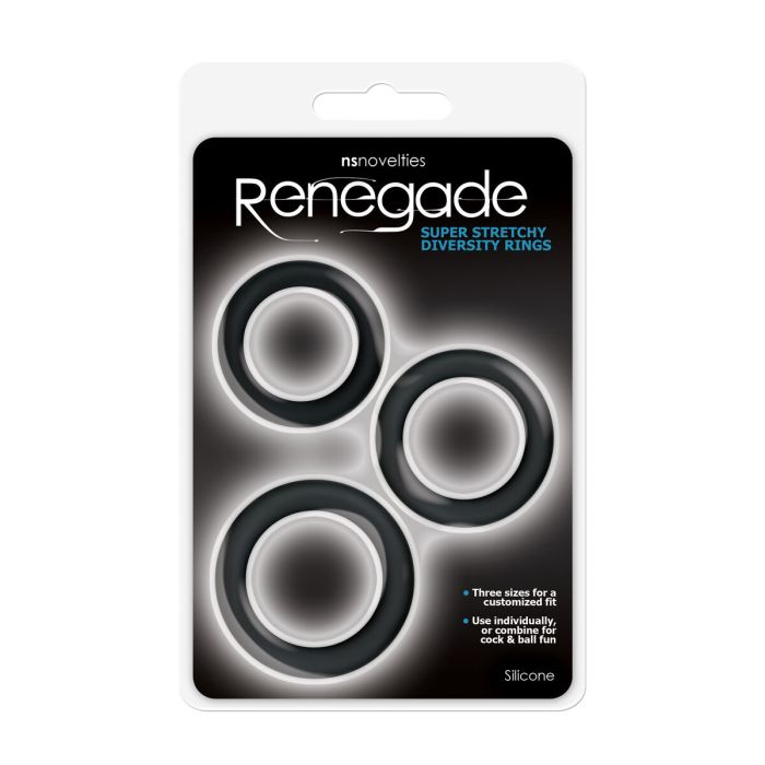 Anillo para el Pene NS Novelties Renegade Negro 1