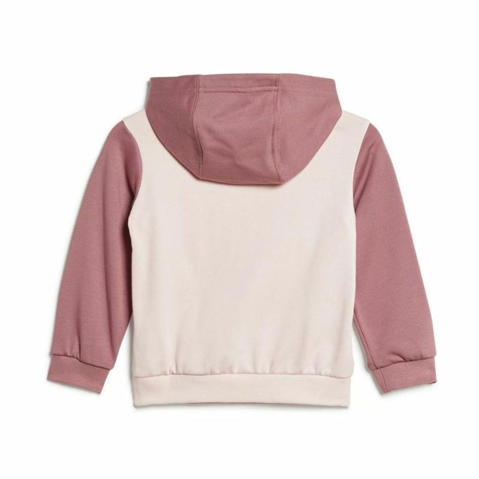 Chándal Infantil Adidas Essentials Colorblock Gris Rosa 4