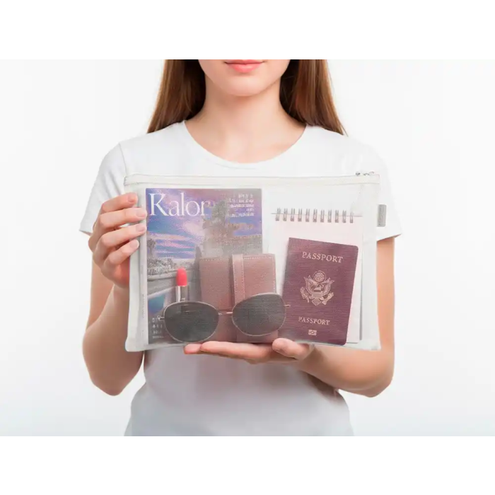 Liderpapel Bolsa Zipper Bag de Poliéster Transpirable Multiusos DIN A4 Blanco 6 Liderpapel Bolsa Zipper Bag de Poliéster Transpirable Multiusos DIN A4 Blanco 6