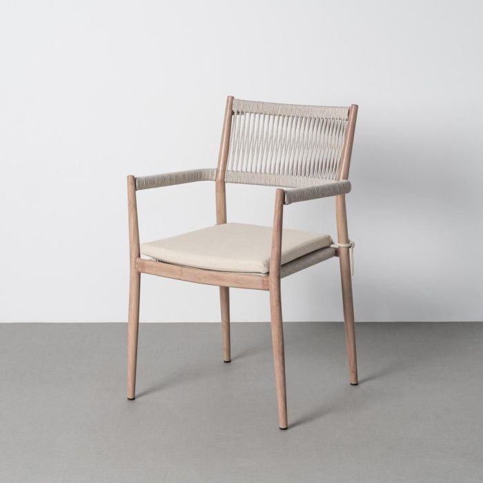 Silla Acero-Rattán Pe Exterior 55 X 55 X 85 cm