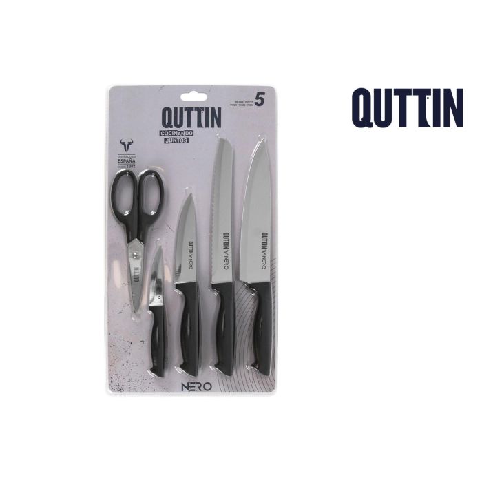 Set de 5 piezas Cuchillos y Tijera Nero - Quttin (4 Cajas) Set de 5 piezas Cuchillos y Tijera Nero - Quttin (4 Cajas)