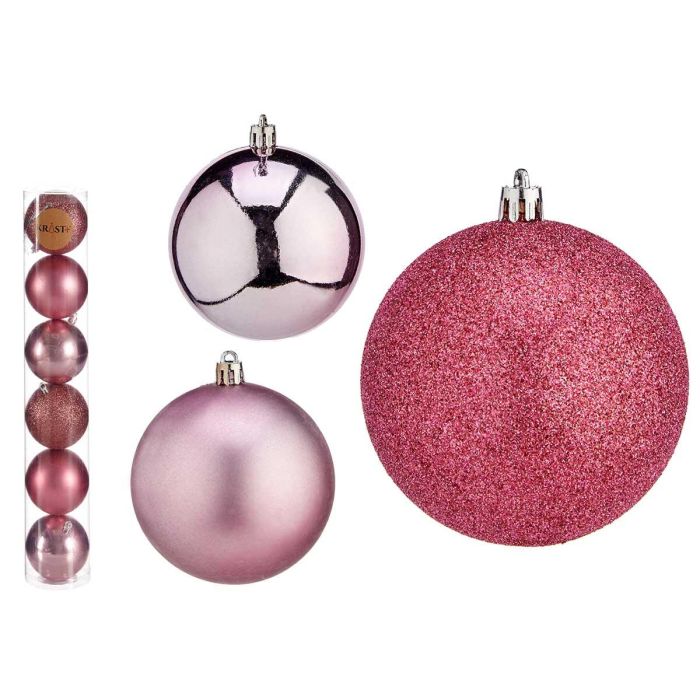 Set 6 Bolas Navidad Rosa Oscuro 8 cm Krist+ (24 Unidades) Set 6 Bolas Navidad Rosa Oscuro 8 cm Krist+ (24 Unidades)