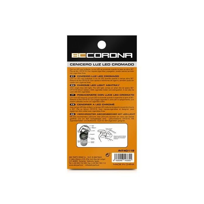 Cenicero Led Pilas Cromado Stock Last INT40119 3 Cenicero Led Pilas Cromado Stock Last INT40119 3