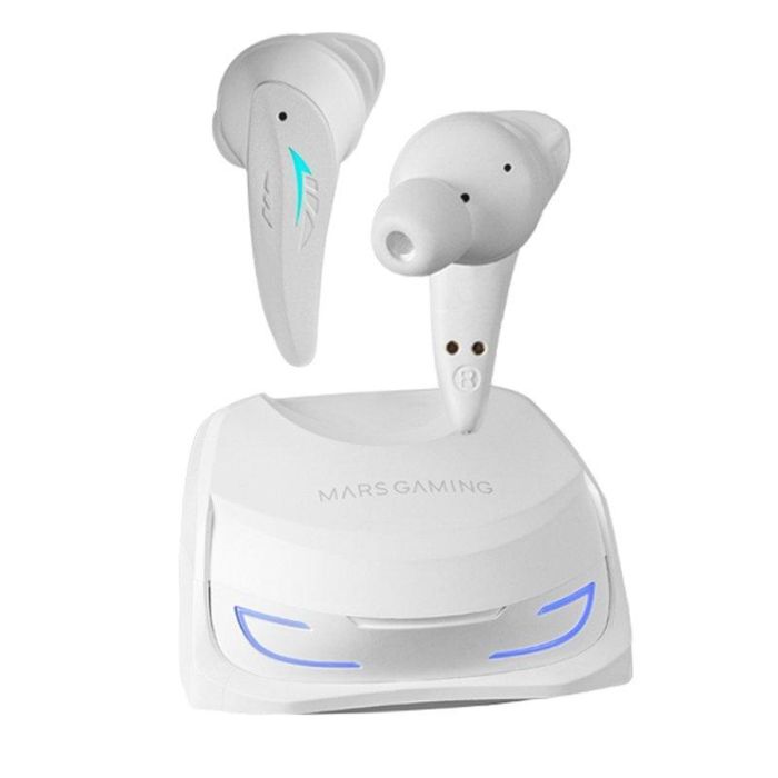 Mars Gaming Auriculares Inalámbricos MHIULTRA Bluetooth 5.3 Cancelación de Ruido ANC/ENC Batería 24h Carga Inalámbrica Color Blanco 1