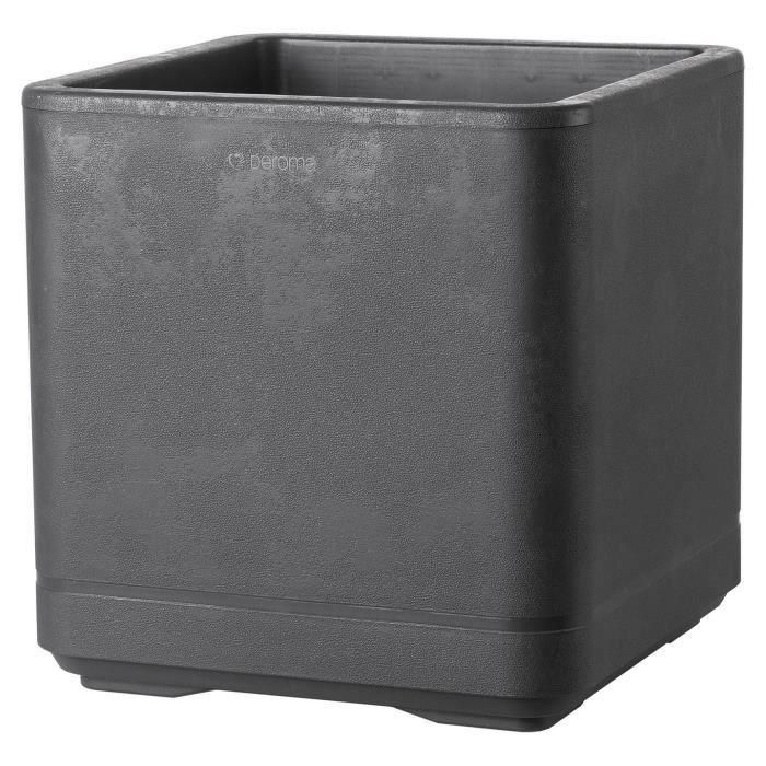 Maceta Cubo - DEROMA- Cosmo - Antracita - Con reserva de agua - Ruedas - 38 cm Maceta Cubo - DEROMA- Cosmo - Antracita - Con reserva de agua - Ruedas - 38 cm