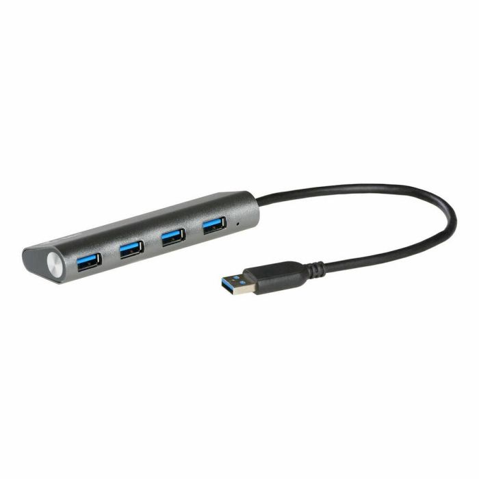 Hub USB i-Tec U3HUB448 Plateado Negro Gris 1 Hub USB i-Tec U3HUB448 Plateado Negro Gris 1