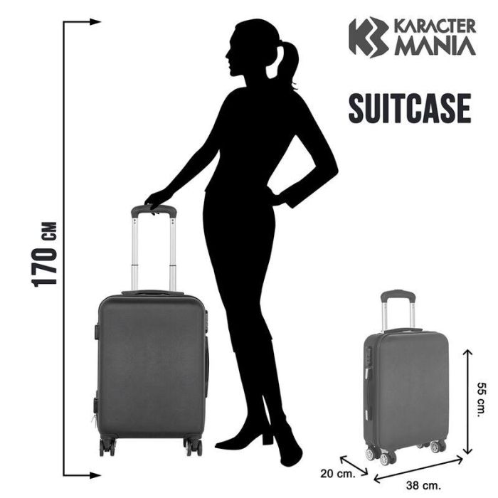 Wednesday Miércoles Maleta de Cabina ABS 4 Ruedas Uniform Negro 20 x 38 x 55 cm 1
