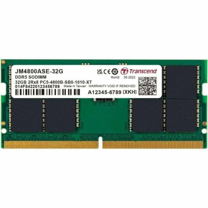 Memoria RAM Transcend 32 GB 4800 MHz CL40 DDR5 SDRAM DDR5 Memoria RAM Transcend 32 GB 4800 MHz CL40 DDR5 SDRAM DDR5