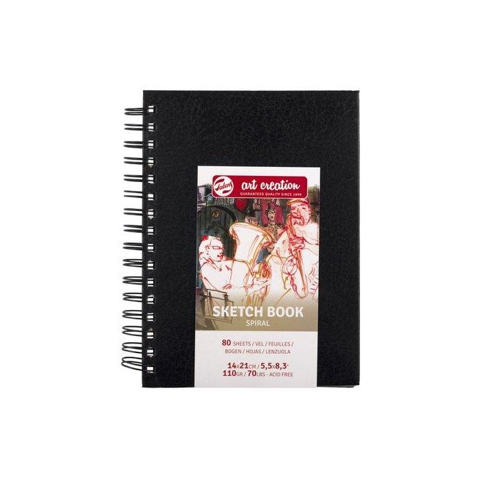 Cuaderno De Dibujo Talens Art Creation Boceto Con Espiral Tapa Dura 140 X 210 Mm 110G 80H 5 unidades
